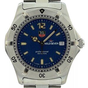 Tag Heuer 38mm Men's 2000 Series Blue "Mild Seven" Dial Watch B+P! Ref: WK1113!